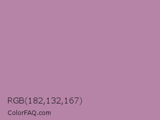 RGB 182,132,167 Color Image