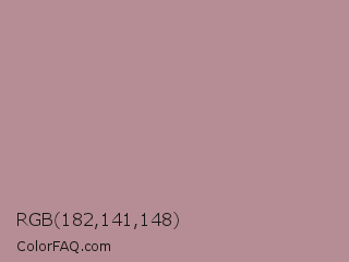 RGB 182,141,148 Color Image