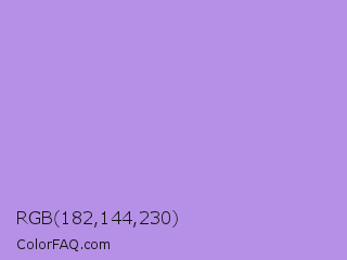 RGB 182,144,230 Color Image