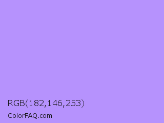 RGB 182,146,253 Color Image