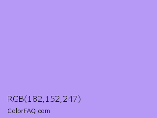 RGB 182,152,247 Color Image
