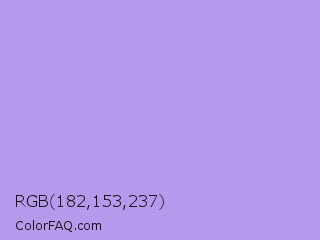 RGB 182,153,237 Color Image