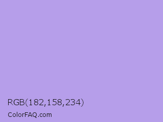 RGB 182,158,234 Color Image