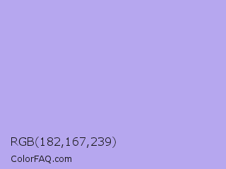 RGB 182,167,239 Color Image