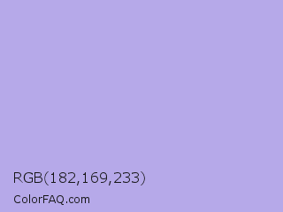 RGB 182,169,233 Color Image
