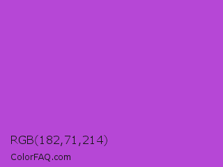 RGB 182,71,214 Color Image