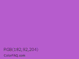 RGB 182,92,204 Color Image