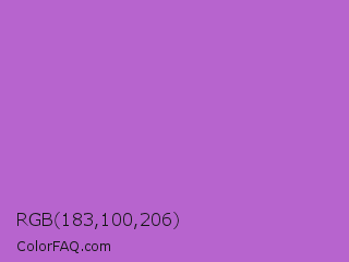 RGB 183,100,206 Color Image