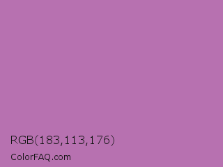 RGB 183,113,176 Color Image