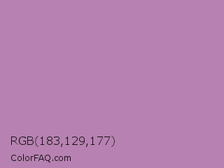 RGB 183,129,177 Color Image