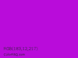 RGB 183,12,217 Color Image