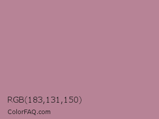 RGB 183,131,150 Color Image