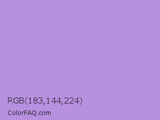 RGB 183,144,224 Color Image