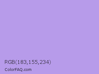 RGB 183,155,234 Color Image