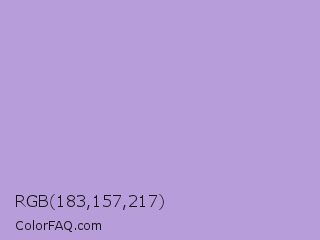 RGB 183,157,217 Color Image