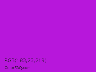 RGB 183,23,219 Color Image