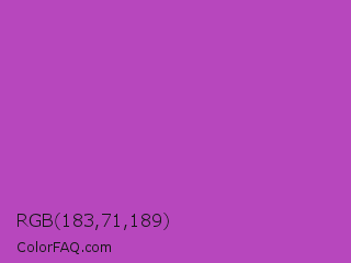 RGB 183,71,189 Color Image