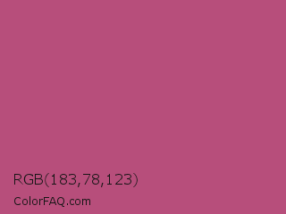 RGB 183,78,123 Color Image