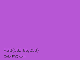 RGB 183,86,213 Color Image
