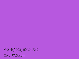 RGB 183,88,223 Color Image