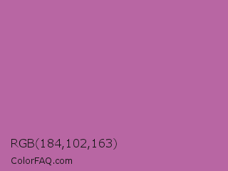 RGB 184,102,163 Color Image