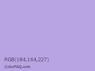 RGB 184,164,227 Color Image