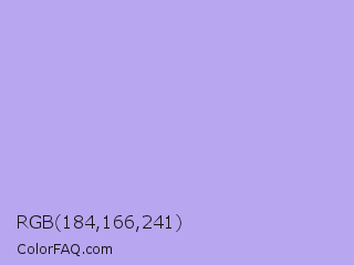 RGB 184,166,241 Color Image