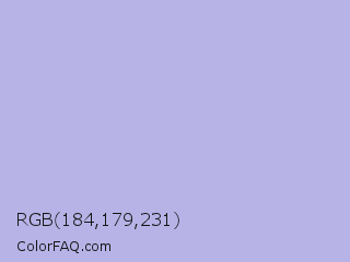 RGB 184,179,231 Color Image