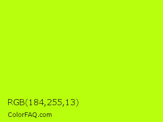 RGB 184,255,13 Color Image