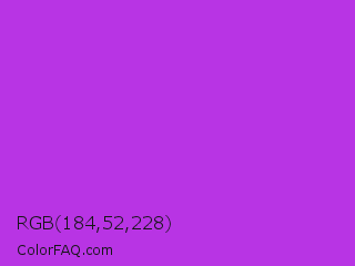 RGB 184,52,228 Color Image