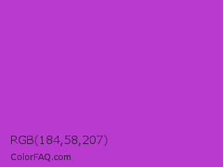 RGB 184,58,207 Color Image