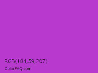 RGB 184,59,207 Color Image