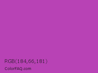 RGB 184,66,181 Color Image