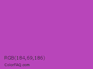 RGB 184,69,186 Color Image