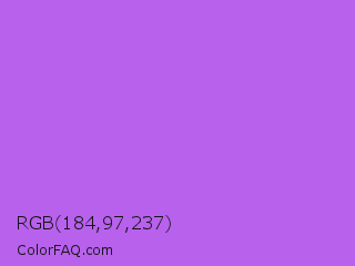 RGB 184,97,237 Color Image