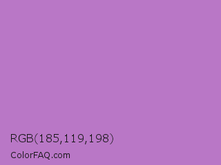 RGB 185,119,198 Color Image