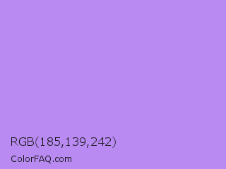 RGB 185,139,242 Color Image