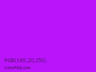 RGB 185,20,250 Color Image