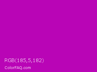 RGB 185,5,182 Color Image