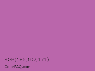 RGB 186,102,171 Color Image