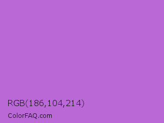 RGB 186,104,214 Color Image