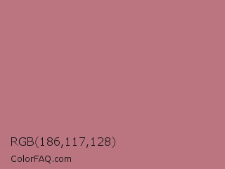 RGB 186,117,128 Color Image