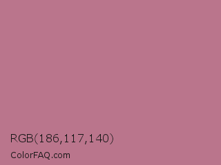 RGB 186,117,140 Color Image