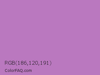 RGB 186,120,191 Color Image