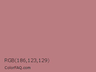 RGB 186,123,129 Color Image