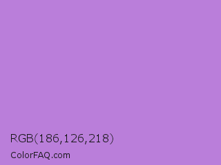 RGB 186,126,218 Color Image