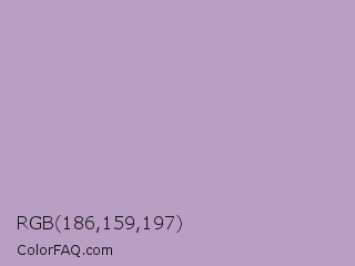 RGB 186,159,197 Color Image