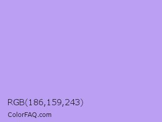 RGB 186,159,243 Color Image