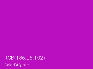 RGB 186,15,192 Color Image