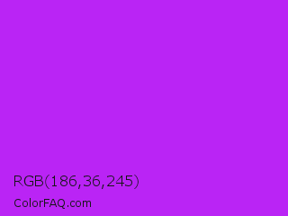 RGB 186,36,245 Color Image